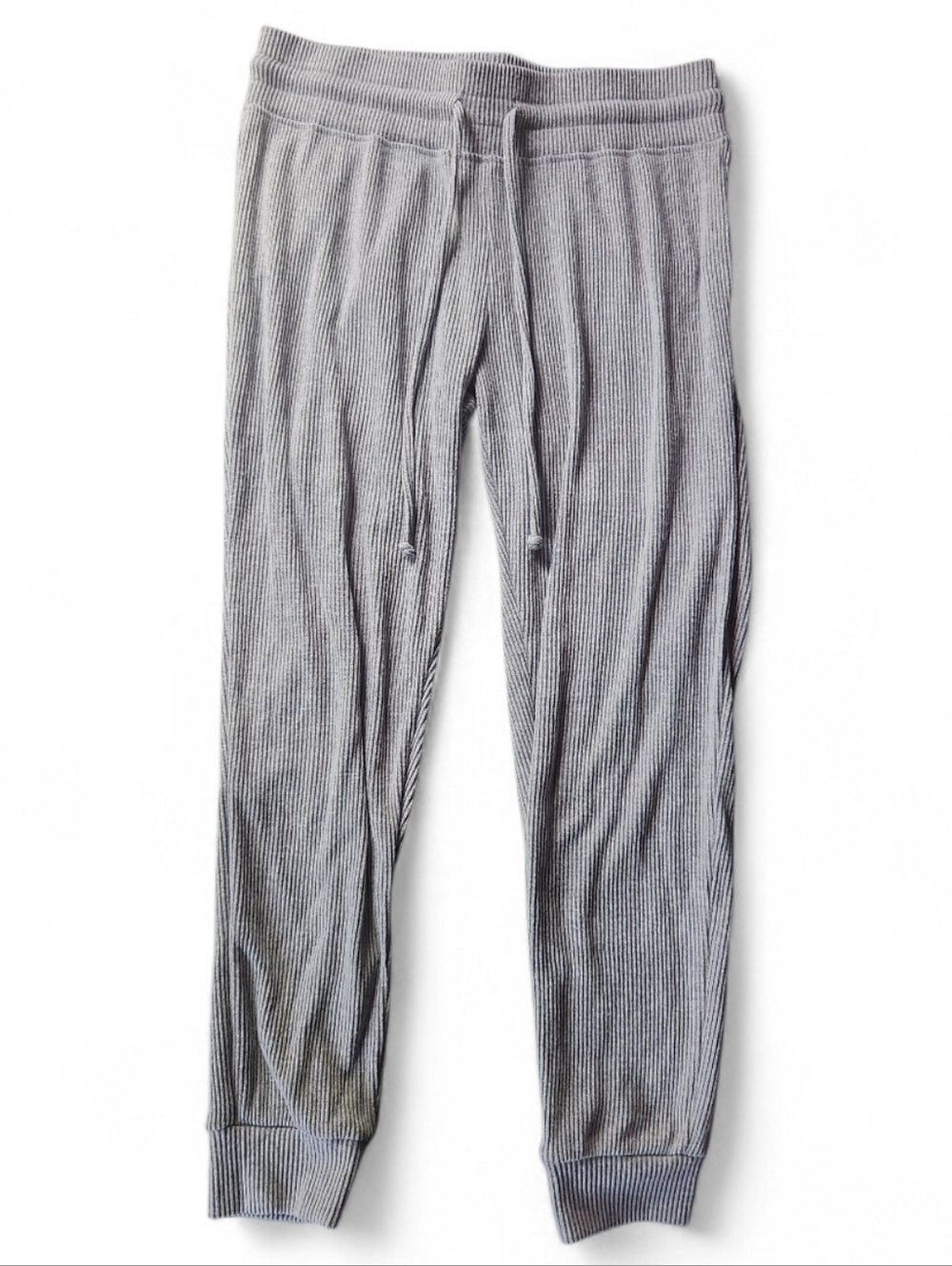Simple Pleasures Ribbed Knit Pajama Lounge Pants - Grey - Large